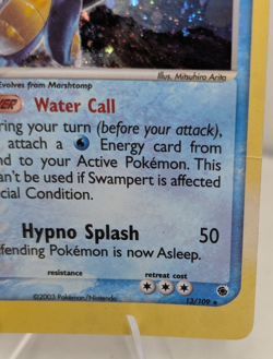 Pokemon TCG Swampert 13/109 EX Ruby and Sapphire Holo Rare E Series HP - Image 4