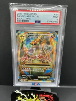 Pokemon Mega Charizard EX Full Art Ultra Rare Evolutions 101/108 Holo PSA 9 - Image 2