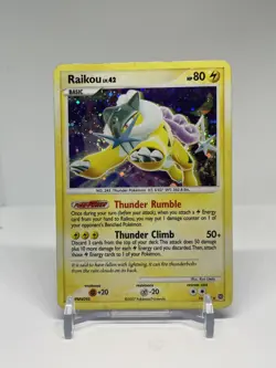 1x - Raikou - 16/132 - Holo Rare HP, English Pokemon Secret Wonders - DMG - Image 1
