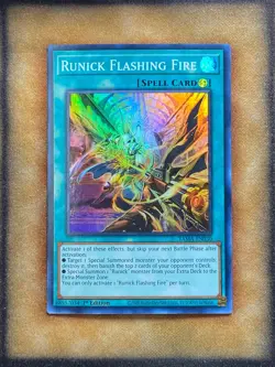 Yugioh Runick Flashing Fire TAMA-EN030 Super Rare 1st Ed NM - Image 1