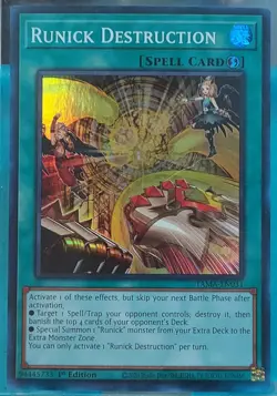 Yugioh Runick Destruction TAMA-EN031 Super Rare 1st Ed NM - Image 1