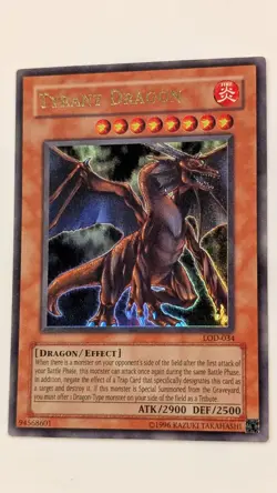 Yugioh Tyrant Dragon LOD-034 Ultra Rare – LP - Image 1