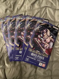 One Piece TCG The Azure Sea’s Seven OP-14 Sleeved Booster Pack Lot Of 5 Sealed - Image 1