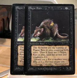 MtG card, 2x Plague Rats, BETA - Image 2