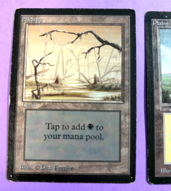 3X MTG MAGIC CARDS ORIGINAL BETA LANDS: PLAINS, SWAMP & MOUNTAIN. FREE SHIPPING - Image 3