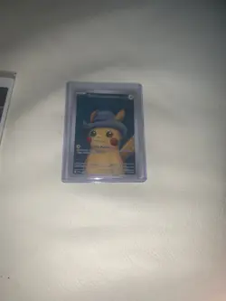 Van Gogh Pikachu Art Card with Grey Felt Hat &Van Gogh Insert &Full Postcard Set - Image 3