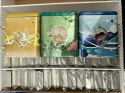 Pokemon Cards X 100 + FREE STACKING TIN no energys or trainers Just MONSTERS - Image 1