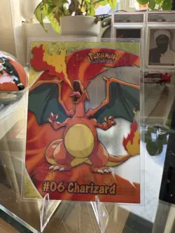 2000 Pokemon Charizard #06 Topps PC3 TV Animation Clear Card Variant - Image 1