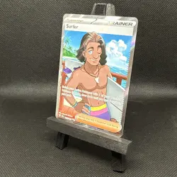 Pokemon TCG Surfer 235/191 SV08 Surging Sparks Holo Ultra Rare Card - Image 2