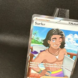 Pokemon TCG Surfer 235/191 SV08 Surging Sparks Holo Ultra Rare Card - Image 4