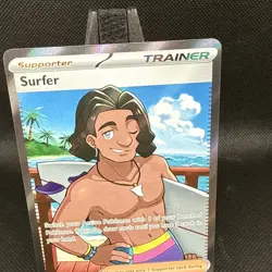 Pokemon TCG Surfer 235/191 SV08 Surging Sparks Holo Ultra Rare Card - Image 5