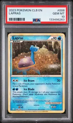 2023 POKEMON CLB-TRADING CARD GAME CLASSIC #008 LAPRAS PSA 10 - Image 1