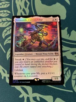 Leonardo, Cutting Edge Foil Teenage Mutant Ninja Turtles TMNT TMT MTG Magic - Image 1
