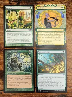 4x MTG EDH Commander Mana Ramp Staples ⭐FarSeek ⭐Cultivate ⭐Fertile Ground ⭐Vast - Image 1