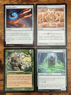 4x MTG EDH Commander Mana Ramp Rock Staples ⭐Arcane Signet Gruul ⭐Fertile Ground - Image 1