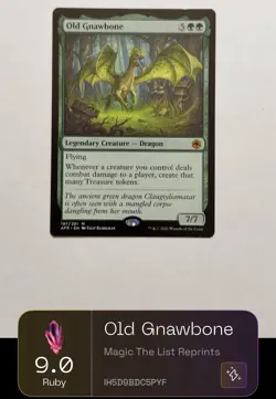 Wizards of the Coast MTG Old Gnawbone Legendary Dragon Mythic Green Regular - Image 1