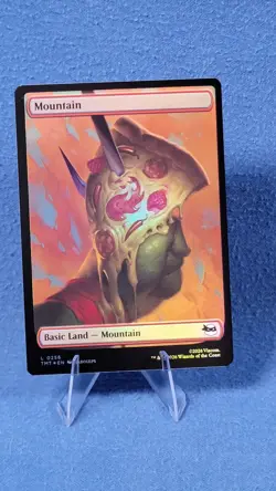 Foil TMNT Full Art Mountain Pizza Land NM Magic the Gathering Mtg 256 M1 - Image 2