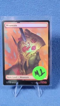 Foil TMNT Full Art Mountain Pizza Land NM Magic the Gathering Mtg 256 M1 - Image 4