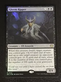 MTG Lorwyn Eclipsed Gloom Ripper Foil 0102 NM Rare - Image 1