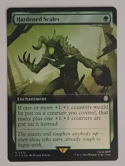 FOIL Hardened Scales Extended Art MTG PIP 0470 Rare NM Fallout +1/+1 Counters - Image 1