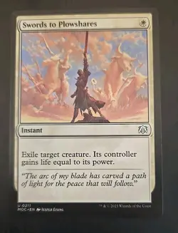 Swords to Plowshares Commander: Streets Of New Capenna MTG Regular Near Mint - Image 1