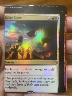 Solar Blaze MTG War of the Spark NFC Miscut/Misprint Foil - Image 1