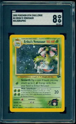 2000 Pokemon Gym Challenge #4 Erika's Venusaur Holo SGC 8 NM-MT - Image 1