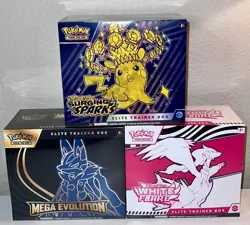 Pokemon Mega Evolution Elite Trainer Box ETB, White Flare, Surging Sparks ETB - Image 1