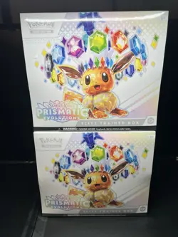 Pokemon Prismatic Evolutions Factory Sealed Elite Trainer Box ETB x2 - Image 1