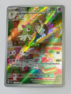 Kirlia 212/198 Scarlet & Violet Base Set Illustration Rare Holo - Image 1