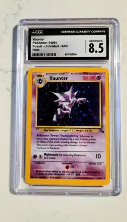 Haunter - Holo - Fossil - 1999 - #6/62 - Pokemon - CGC 8.5 - Image 1