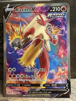 Blaziken V Pokemon TCG Sword & Shield - Chilling Reign 161/198 Holo Full Art NM - Image 1