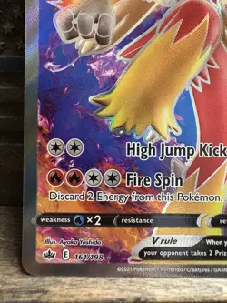 Blaziken V Pokemon TCG Sword & Shield - Chilling Reign 161/198 Holo Full Art NM - Image 3