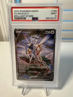 2022 Pokemon SWSH Brilliant Stars #166 Fa/Arceus V Brilliant Stars PSA 9 - Image 1