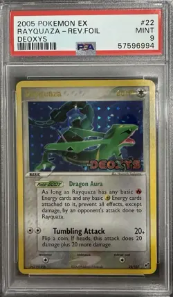 Rayquaza Ex Reverse Holo #22/107 - 2005 Pokemon Ex Deoxys - PSA 9 Low Pop 142 - Image 1