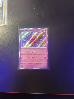 Pokemon TCG Tinkatink 165/091 Baby Shiny Holo Rare Paldean Fates NM - Image 1