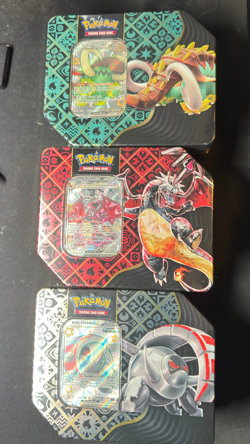 Pokemon Paldean Fates Large Tin -Full Set of 3 - Brand New / Factory Sealed! - Image 1