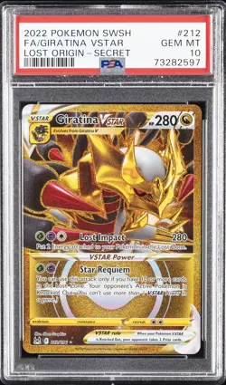 2022 POKEMON SWORD & SHIELD LOST ORIGIN SECRET FULL ART/GIRATINA VSTAR PSA 10 - Image 1