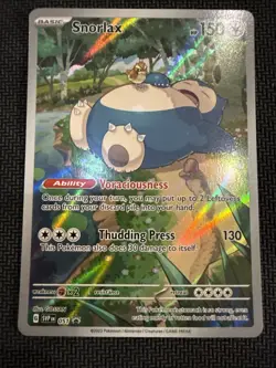 Pokemon Snorlax 051 from ETB 151 S&V/Sw&Sh NM Condition Promo Black Star ENG NM - Image 1