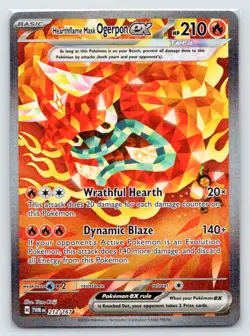 Hearthflame Mask Ogerpon ex 212/167 NM - Pokemon Twilight Masquerade (0732) - Image 1