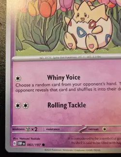 Togepi 083/197 Common Scarlet & Violet: Obsidian Flames Pokemon TCG - Image 4