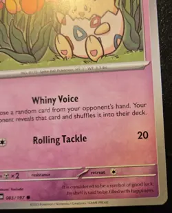 Togepi 083/197 Common Scarlet & Violet: Obsidian Flames Pokemon TCG - Image 5