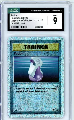 Pokemon Potion #110 Legendary Reverse Holo Rare CGC 9 Mint - Image 1