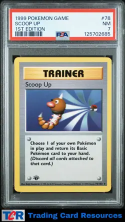 1999 Pokemon Game #078 Scoop Up 1st Edition PSA 7 NM - Image 1