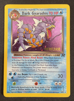 2000 POKEMON DARK GYARADOS #8 PRERELEASE TEAM ROCKET HOLO - Image 1