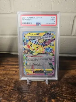 Pokemon TCG Pikachu EX Surging Sparks Double Rare 057/191 PSA 9 - Image 1