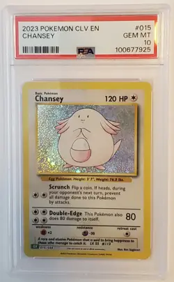 2023 Pokemon CLV EN Chansey PSA 10 #015 - Image 1