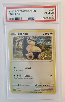 2023 Pokemon CLV EN Snorlax PSA 10 #016 - Image 1