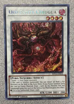 Old Entity Cthugua SHVA-EN016 Shadows in Valhalla Secret Rare 1st Edition LP - Image 1