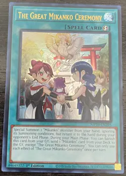 Yugioh The Great Mikanko Ceremony MP24-EN295 1st Ed Ultra Rare (Near Mint!) - Image 1